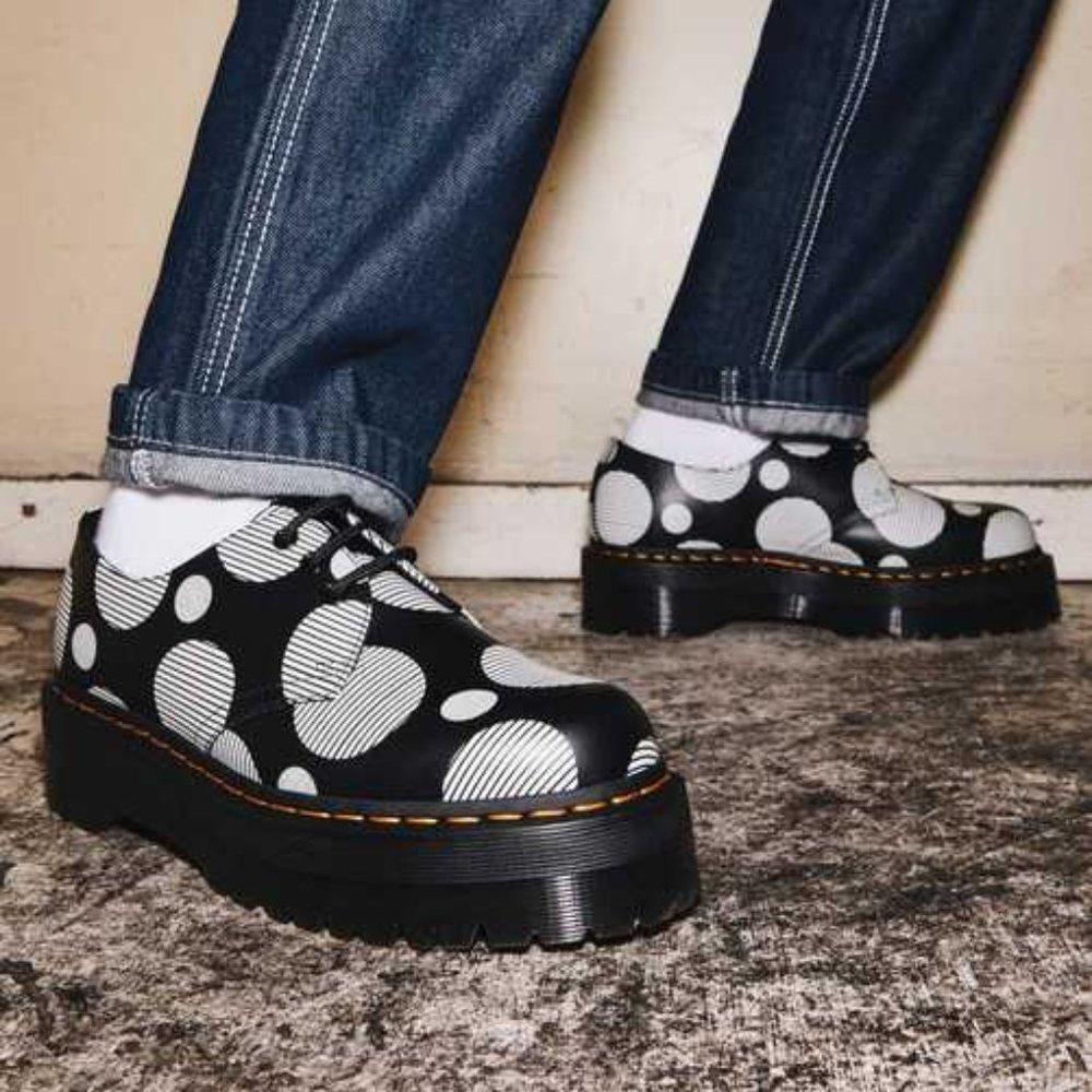 NEVER WORN - Dr Martens 1461 Quad Polka Dot Shoes